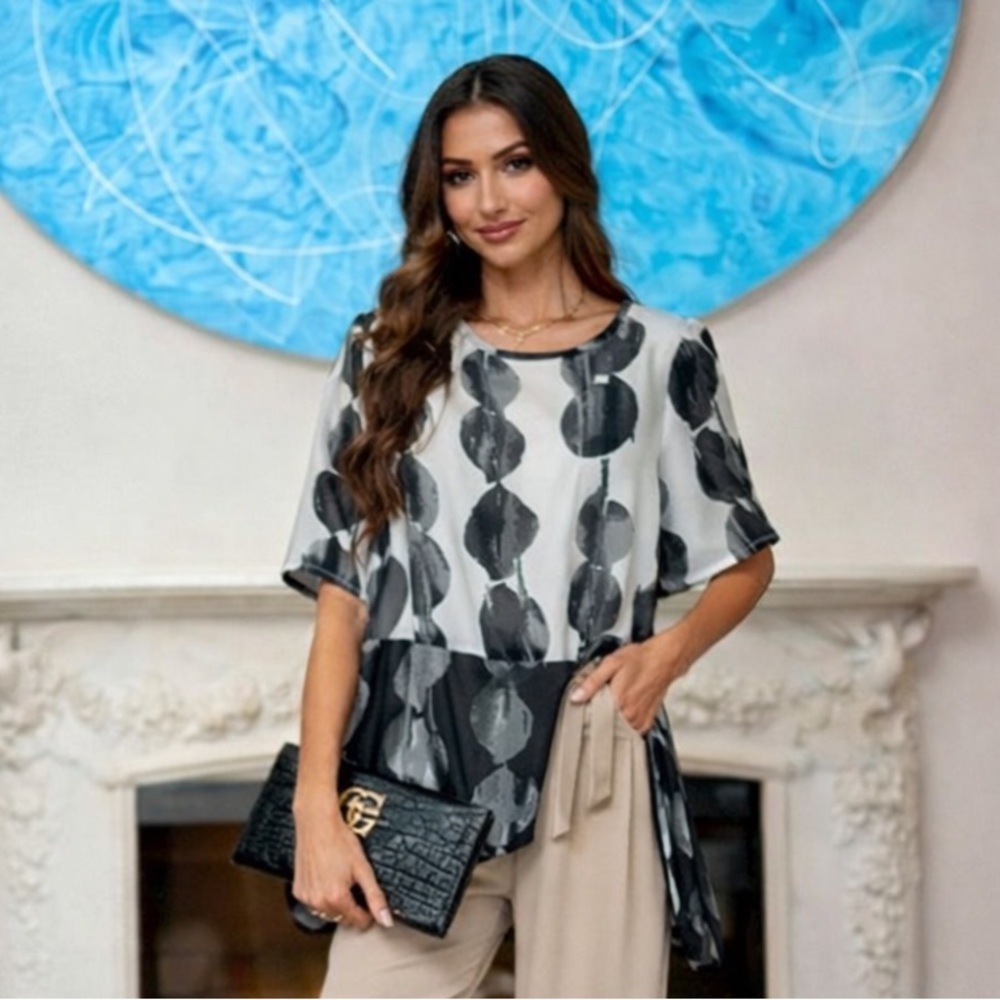 Alfani boutique pattern tunic M